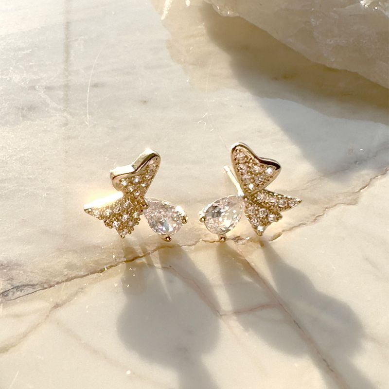 Brinco-laco-gota-zirconia-branca-banho-de-ouro-18k-