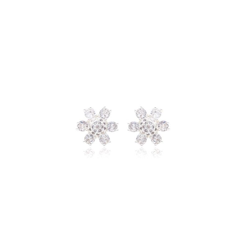 Brinco-botao-flor-zirconia-branca-banho-de-prata-nano-silver