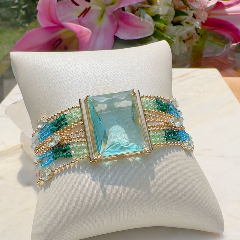 Pulseira-retangulo-cristal-topazio-azul-20cm-banho-de-ouro-18k