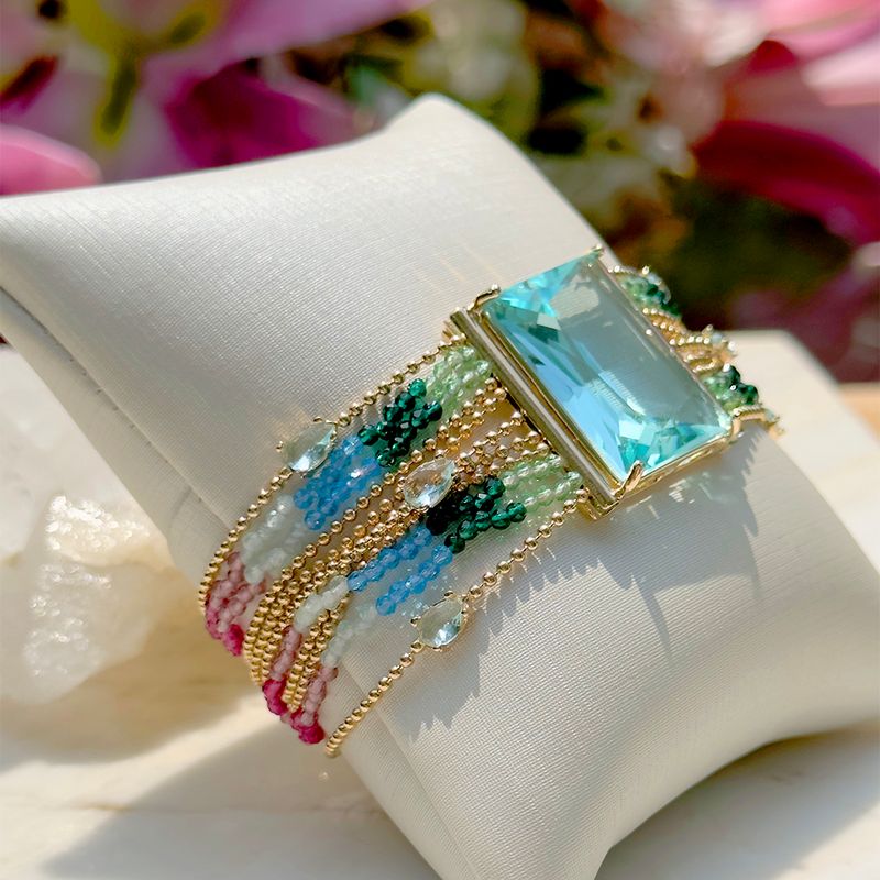 Pulseira-retangulo-cristal-topazio-azul-20cm-banho-de-ouro-18k