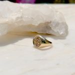 Anel-Liso-Dedo-Minimo--Mindinho--Medalha-de-Sao-Bento-Banho-de-Ouro-18K-Nano-Gold