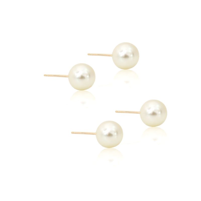 Kit-de-Brincos-Perolas-Sinteticas-com-2-Pares-10mm-Banho-de-Ouro-18K