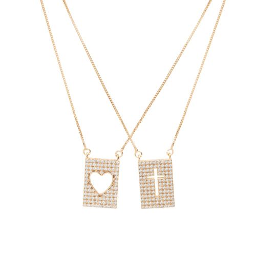 Colar Escapulário Cruz Coração 65cm Banho de Ouro 18K