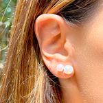 Brinco-perola-shell-design-boneco-de-neve-banho-de-ouro-18k