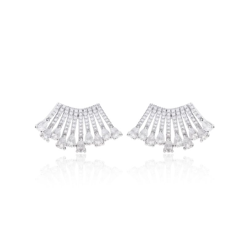 Brinco-leque-gotas-zirconias-brancas-banho-de-rodio-branco