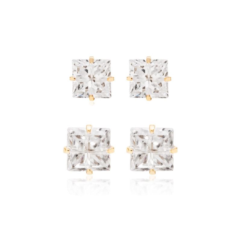 Kit-de-brincos-quadrados-zirconias-brancas-6mm-8mm-banho-de-ouro-18k
