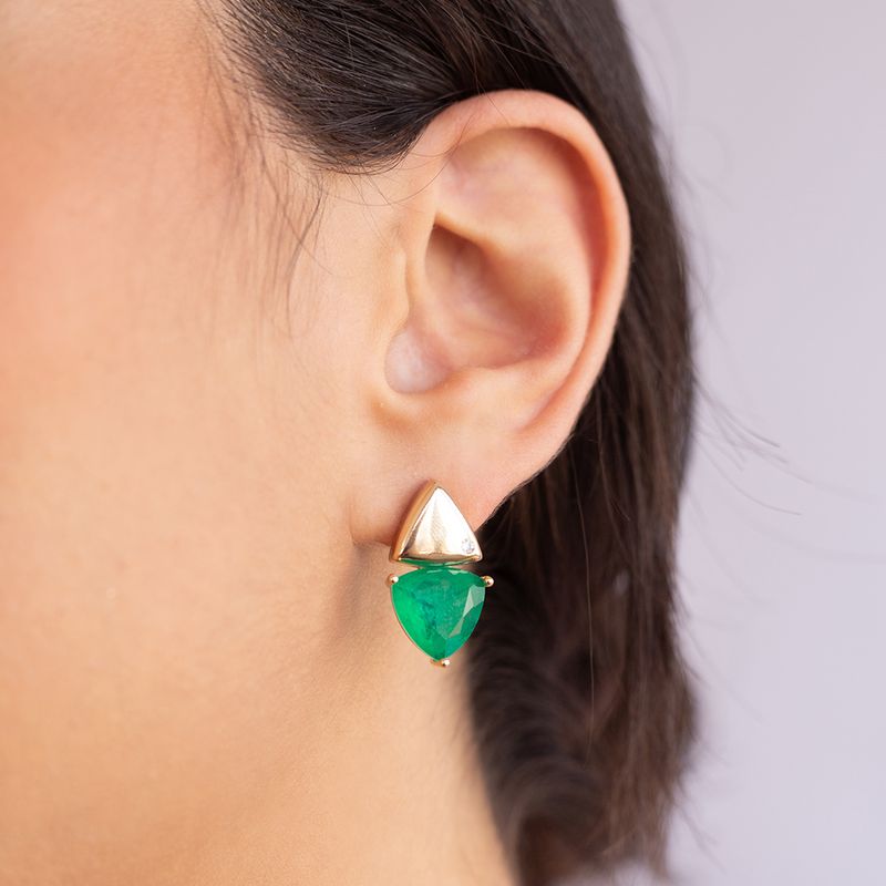 Brinco-piramide-dupla-fusion-esmeralda-zirconia-branca-banho-de-ouro-18k