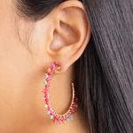 Brinco-argola-pedras-naturais-jade-goiaba-banho-de-ouro-18k