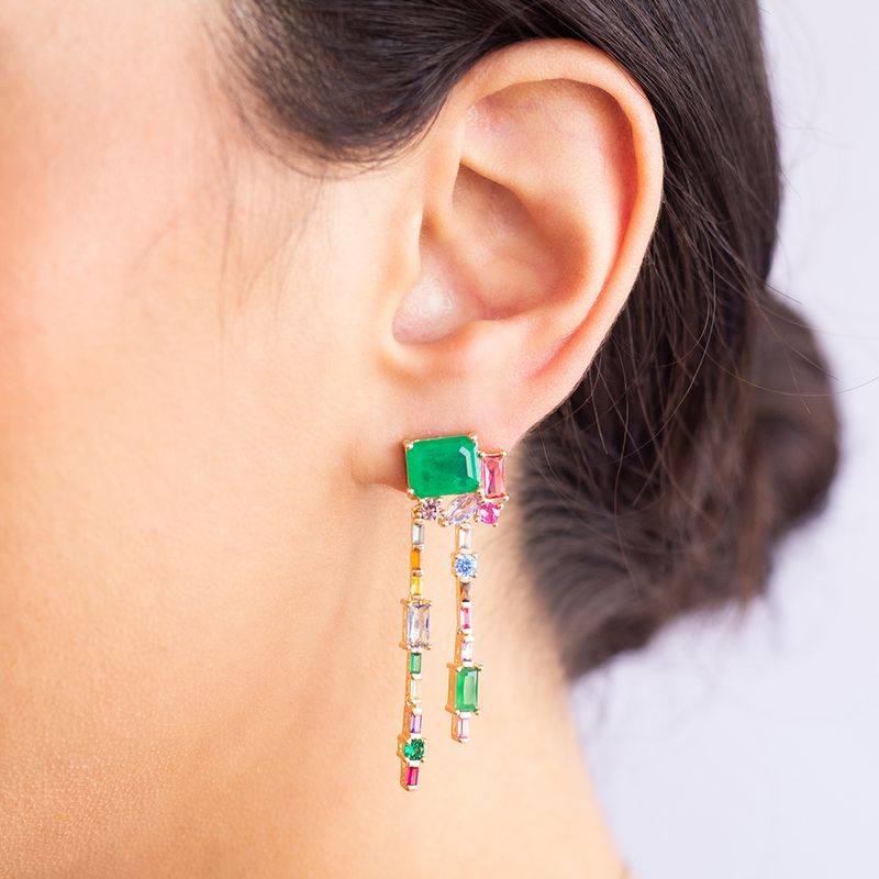 Brinco-moldura-fusion-esmeralda-banho-de-ouro-18k