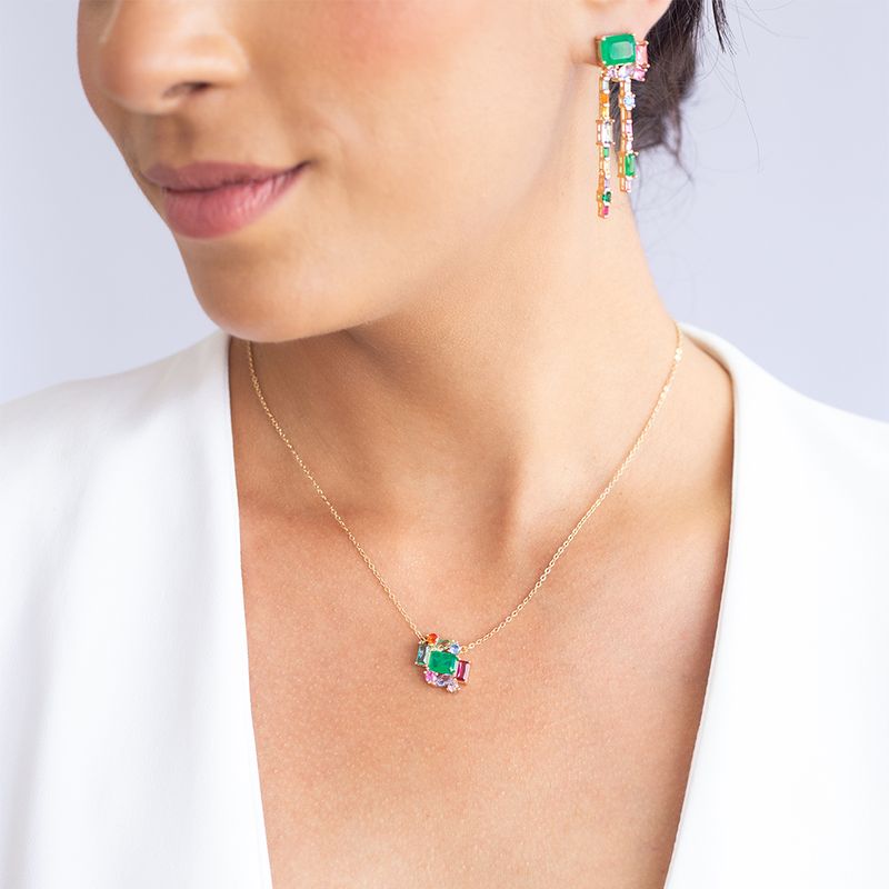 Brinco-moldura-fusion-esmeralda-banho-de-ouro-18k