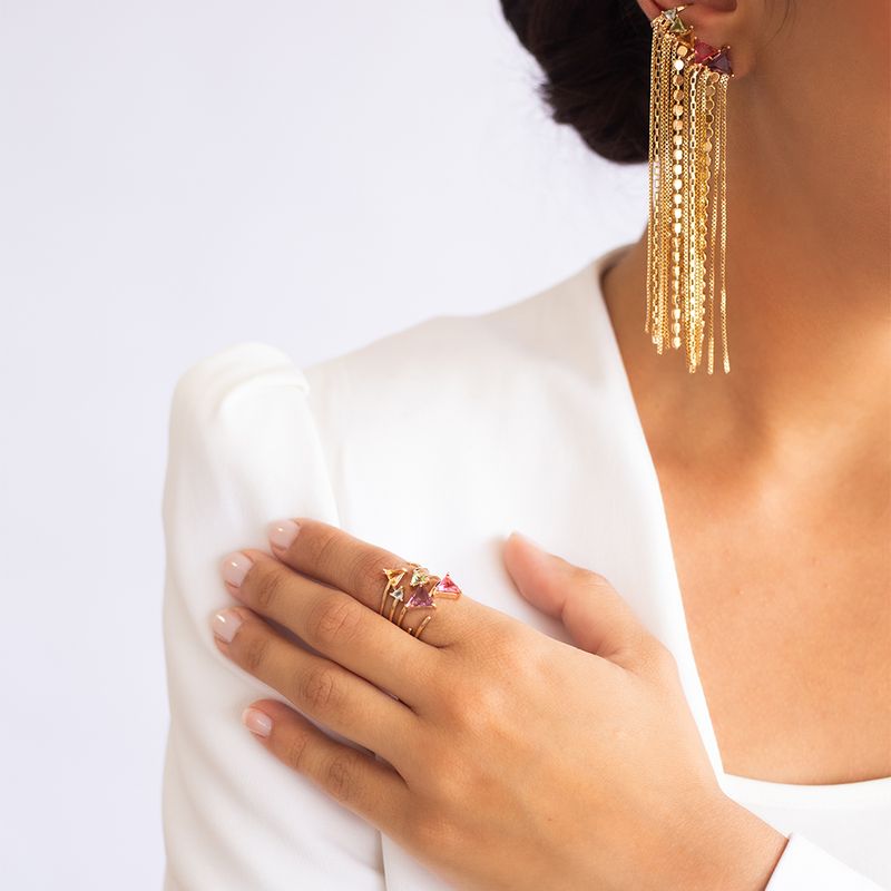 Brinco-ear-cuff-triangulos-correntes-cristal-ametista-banho-de-ouro-18k