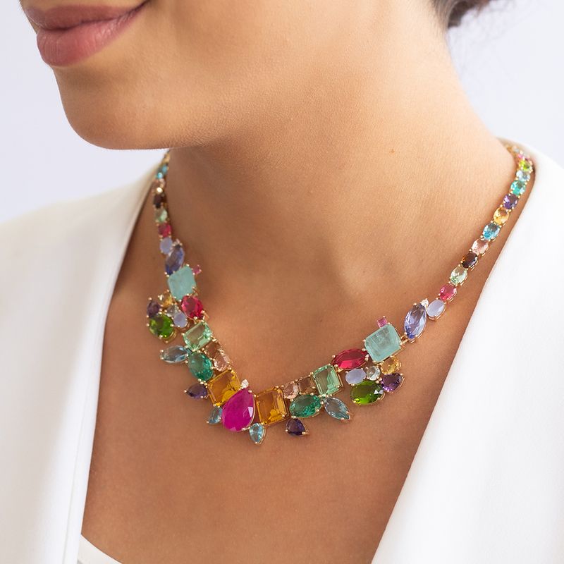 Colar-maxi-formas-fusion-turmalina-rosa-46cm-banho-de-ouro-18k
