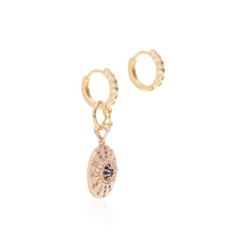 Brinco-ear-bling-cravacao-inglesa-medalha-de-olho-zirconia-colorida-banho-de-ouro-rose
