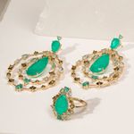 Brinco-gota-grande-formas-fusion-esmeralda-banho-de-ouro-18k-