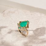 Anel-gota-formas-fusion-esmeralda-banho-de-ouro-18k