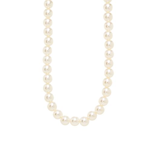 Colar pérola coreana 10mm 42cm banho de ouro 18k