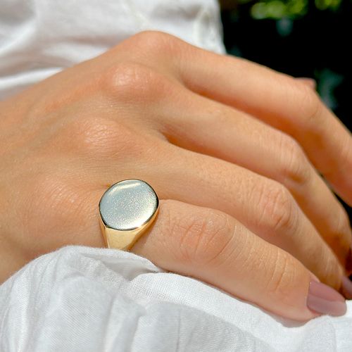 Anel liso redondo banho de ouro 18k