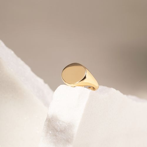 Anel liso redondo banho de ouro 18k