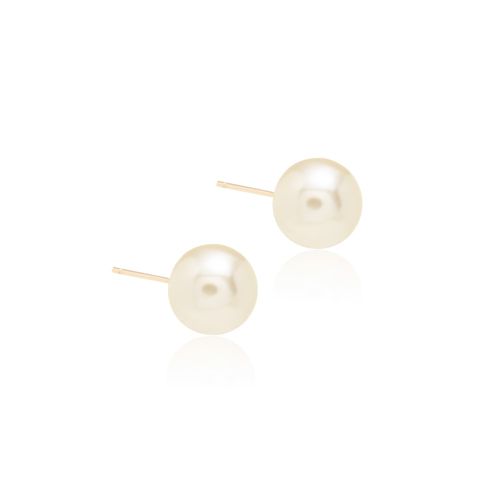 Kit de brincos de pérola coreana 10mm banho de ouro 18k