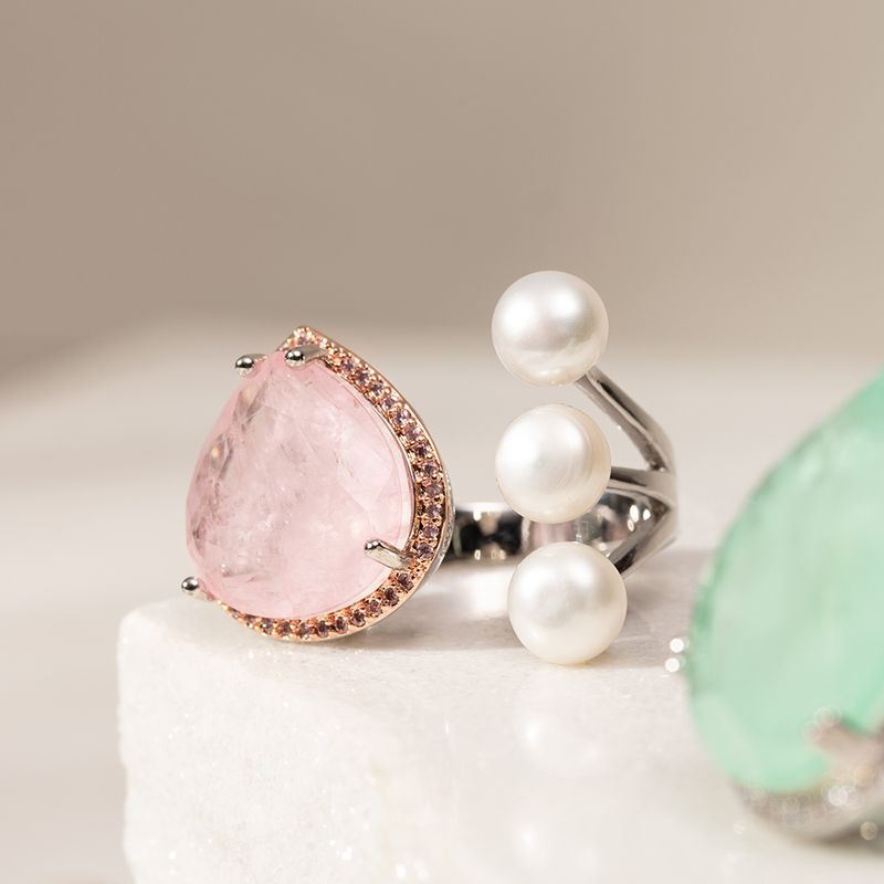Anel-gota-fusion-quartzo-rosa-perola-shell-banho-de-rodio-branco