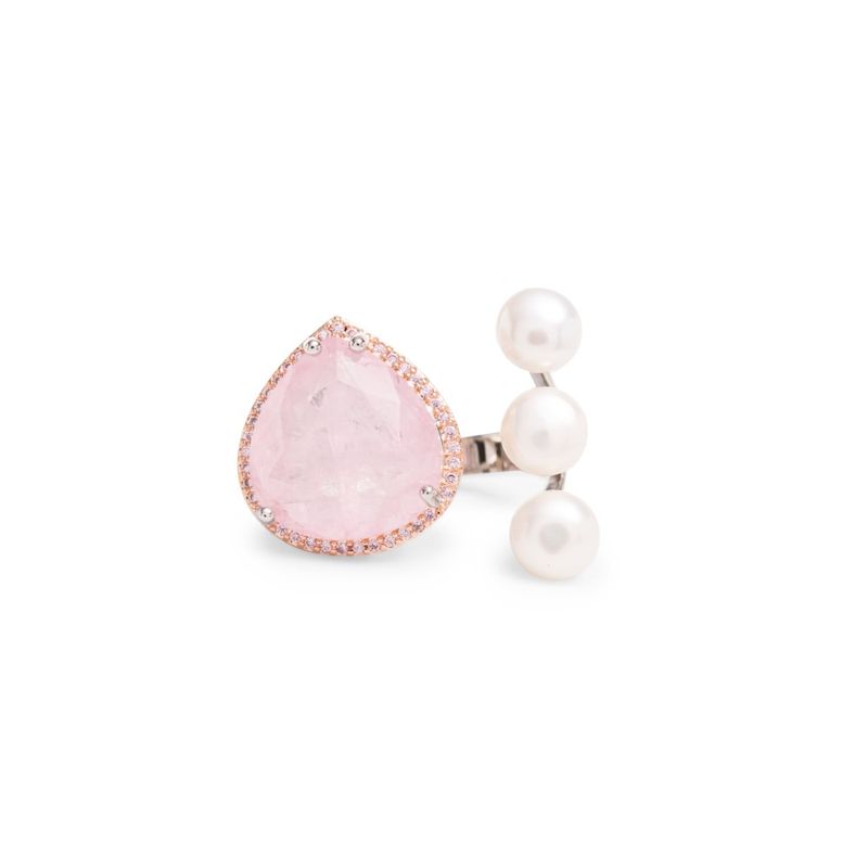 Anel-gota-fusion-quartzo-rosa-perola-shell-banho-de-rodio-branco