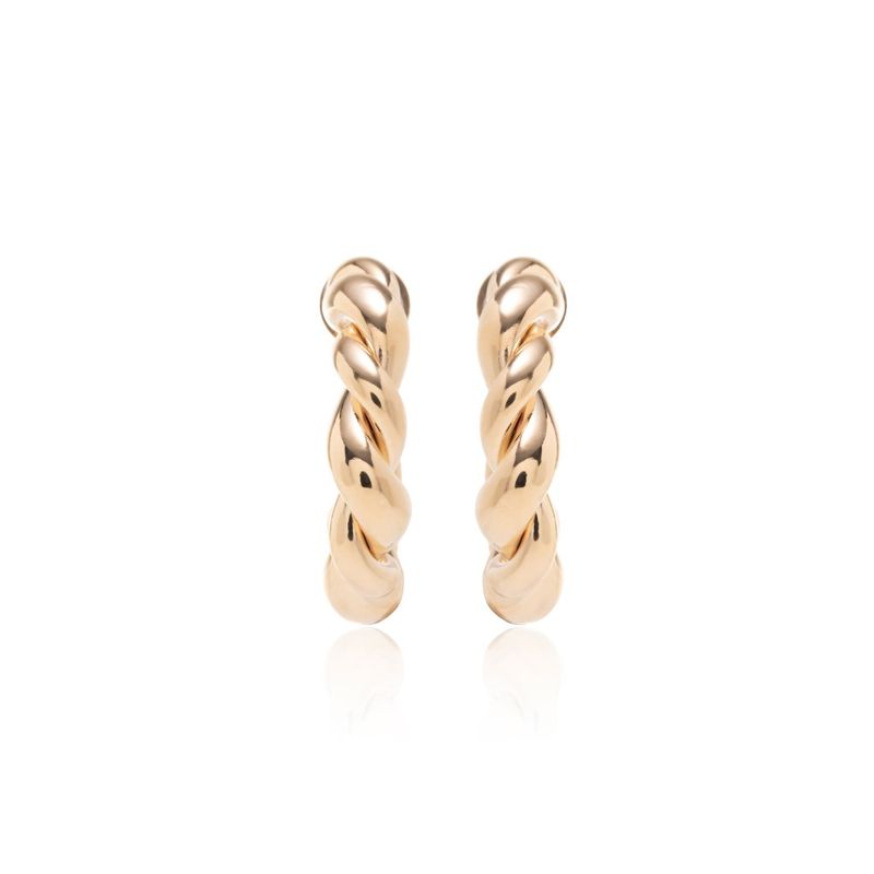 Brinco-de-argola-pequena-torcida-design-tubo-3-mm-banho-de-ouro-18k