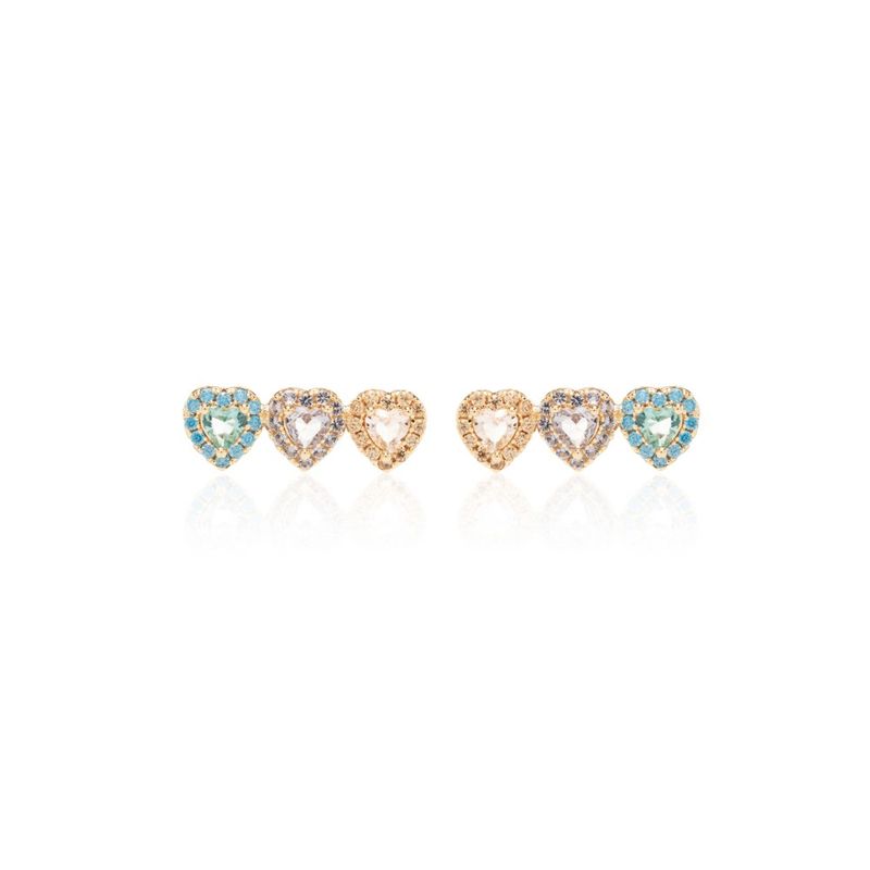 Brinco-Coracoes-Cravejados-Cristal-Topazio-Azul-Banho-de-Ouro-18K