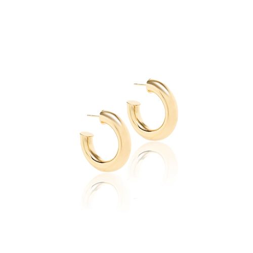 Brinco Argola Lisa Tubular 7 mm - 31MM EXTENSAO - Banho de Ouro 18K