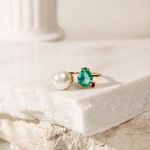 Anel-perola-shell-gota-de-cristal-paraiba-banho-de-ouro-18k
