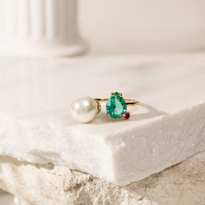 Anel-perola-shell-gota-de-cristal-paraiba-banho-de-ouro-18k