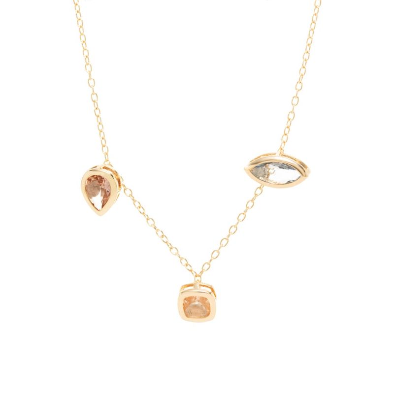 Colar-pingentes-gota-navete-quadrado-cristal-topazio-fume-50-cm-banho-de-ouro-18k