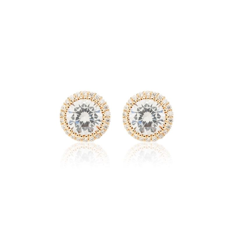 Brinco-ponto-de-luz-redondo-zirconia-branca-banho-de-ouro-18k