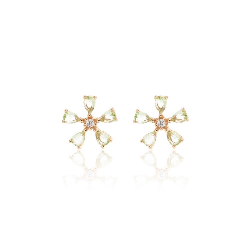 Brinco-Flor-Petalas-Cristal-Ametista-Verde-Zirconia-Branca-Banho-de-Ouro-18K