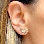 Brinco-Flor-Zirconia-Champanhe-Petalas-Banho-de-Ouro-18K