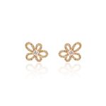 Brinco-Flor-Zirconia-Champanhe-Petalas-Banho-de-Ouro-18K