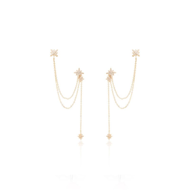 Brinco-ear-chain-duplo-estrelas-banho-de-ouro-18k