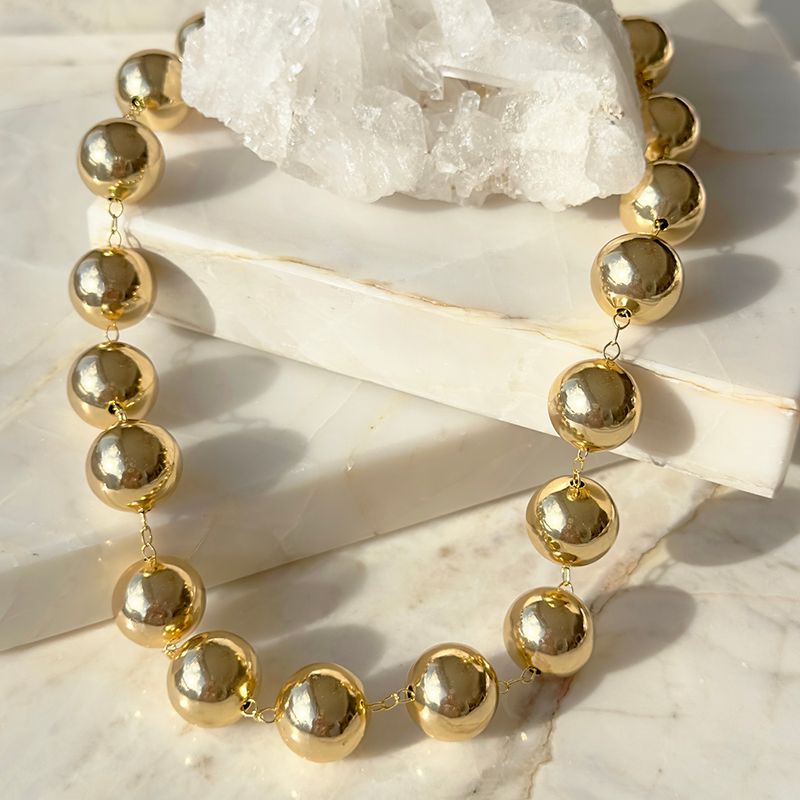 Colar-Esferas-14mm-55cm-Banho-de-Ouro-18K