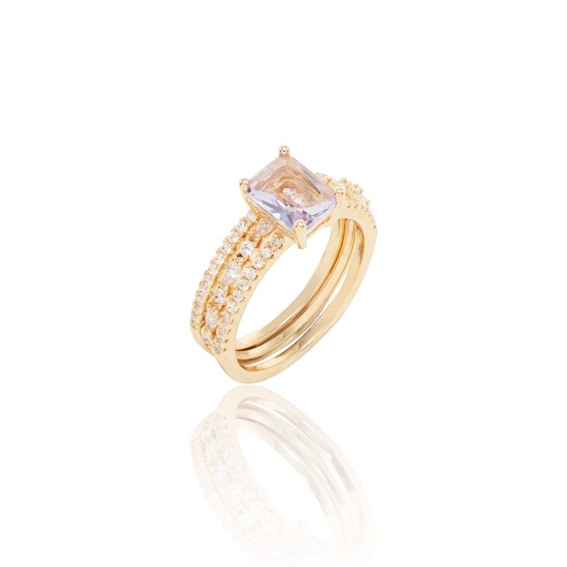 Anel-trio-solitario-cristal-tanzanita-topo-retangular-e-2-aparadores-cravejados-zirconias-brancas-banho-de-ouro-18k