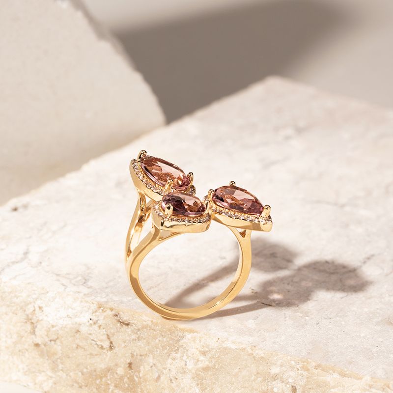 Anel-trio-gotas-cristal-rodolita-banhado-a-ouro-18k