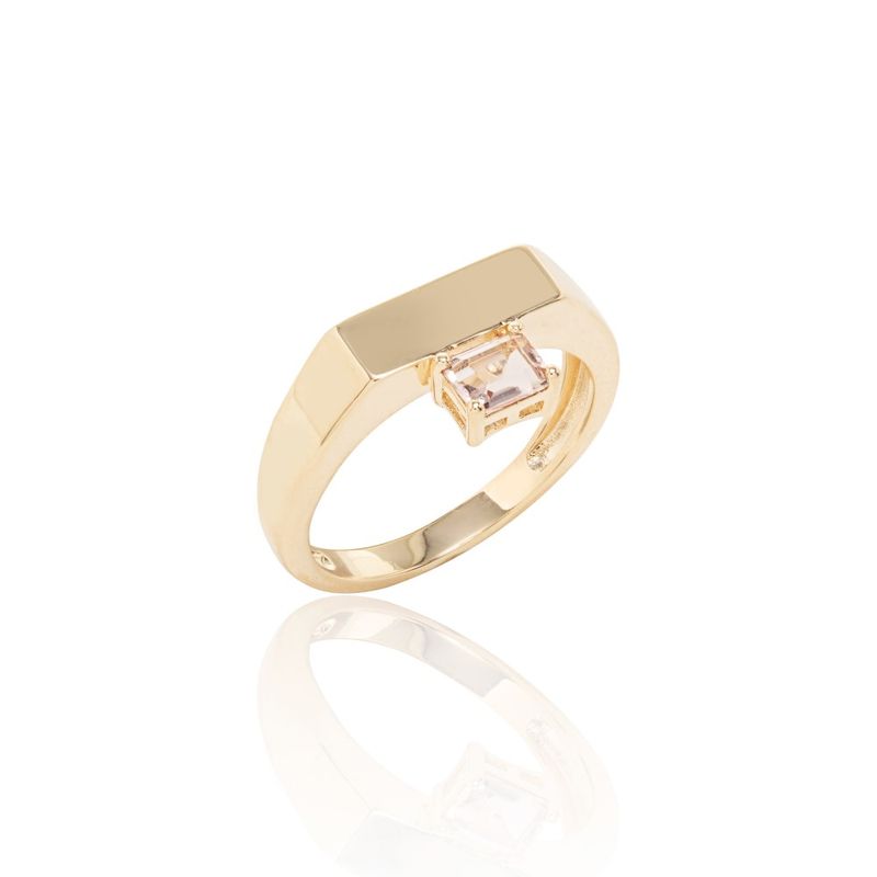 Anel-Cristal-Rodolita-Quadrado-com-Placa-Lisa-Banho-de-Ouro-18k