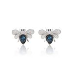 Brinco-cristal-safira-zirconia-branca-abelha-mosaico-cravacao-invisivel-banhado-a-rodio-branco