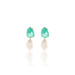 Brinco-perola-com-fusion-de-turmalina-em-gota-pendurada-banhado-a-ouro-18k