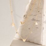 Colar-3-Coracoes-e-Ponto-de-Luz-com-Zirconia-Branca-Banho-de-Ouro-18k-Tam-44cm