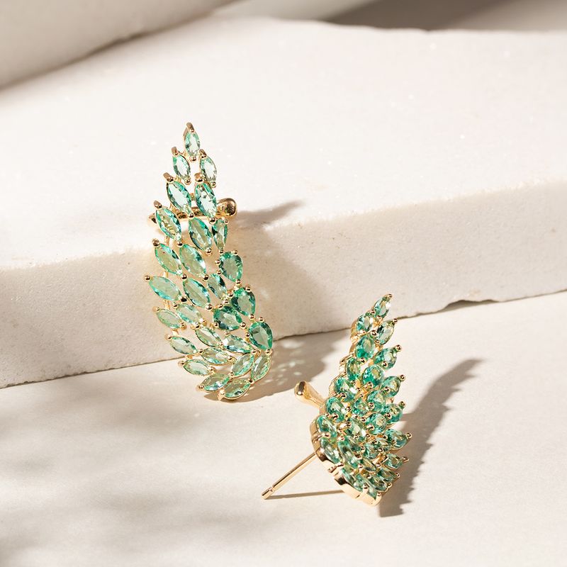 Brinco-Ear-Cuff-Asas-Cristal-Paraiba-Navetes-Banho-Ouro-18k
