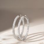 Brinco-Argola-Inteira-Zirconia-Branca-Oval-Prata-925
