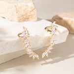 Brinco-Ear-Cuff-Zirconias-Brancas-Navetes-Banho-de-Ouro-18k-