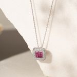 Colar-Cristal-Turmalina-Rosa-Moldura-com-Cravacao-Invisivel-de-Zirconias-Brancas-Banho-de-Rodio-Branco-50cm