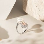 Anel-Aro-Aberto-Cristal-Morganita-e-Perola-de-Agua-Doce-Banho-de-Rodio-Branco
