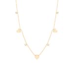 Colar-3-Coracoes-e-Ponto-de-Luz-com-Zirconia-Branca-Banho-de-Ouro-18k-Tam-44cm