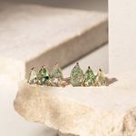 Brinco-Ear-Cuff-3-Gotas-Cristal-Rutilado-Berilo-e-Cristal-Ametista-Verde-Banho-de-Ouro